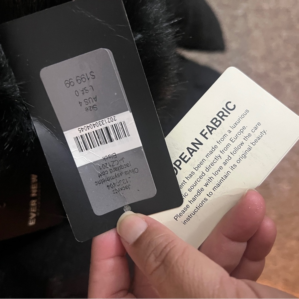 Ever New by Melbourne Black European Fabric Coat size 0